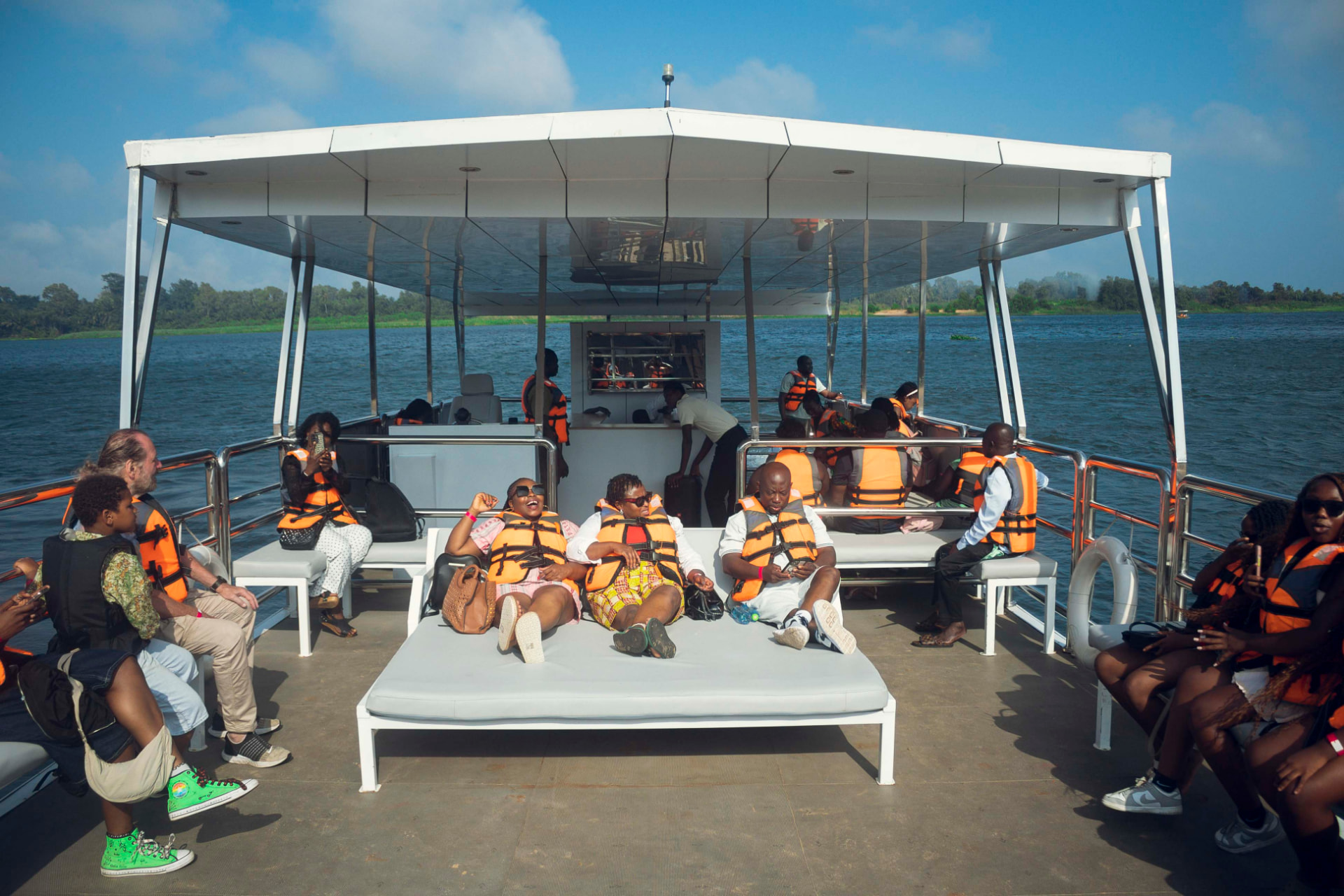 Guests enjoying a boat cruise